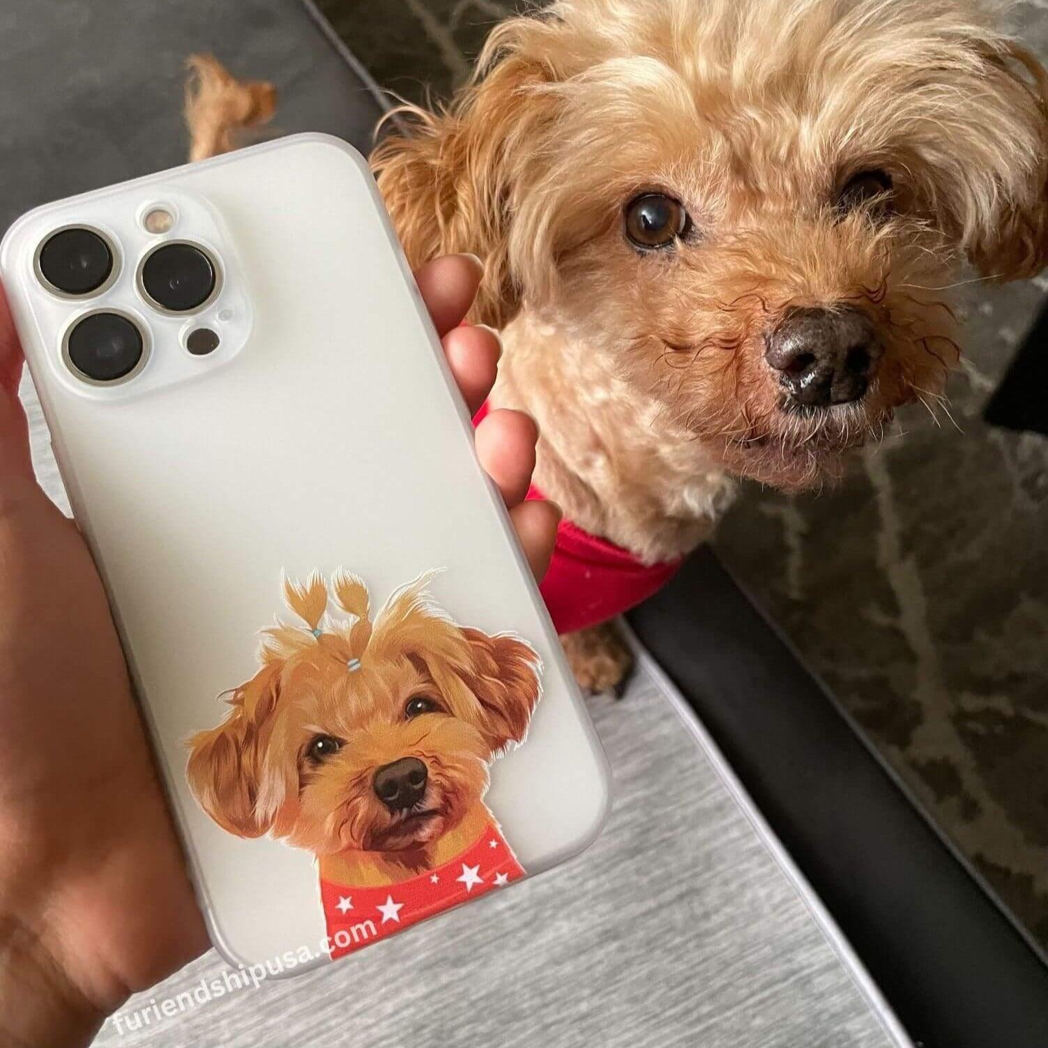 Custom Pet Portrait Phone Case for iPhone Custom Pet Portrait Phone Case for iPhone
