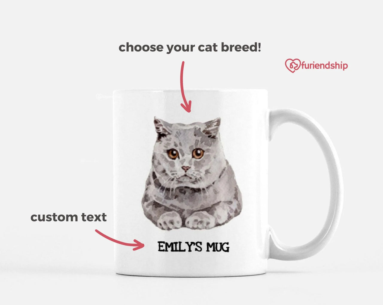 Cat Breed Mug - Cat Mom Coffee Cup - Furiendship