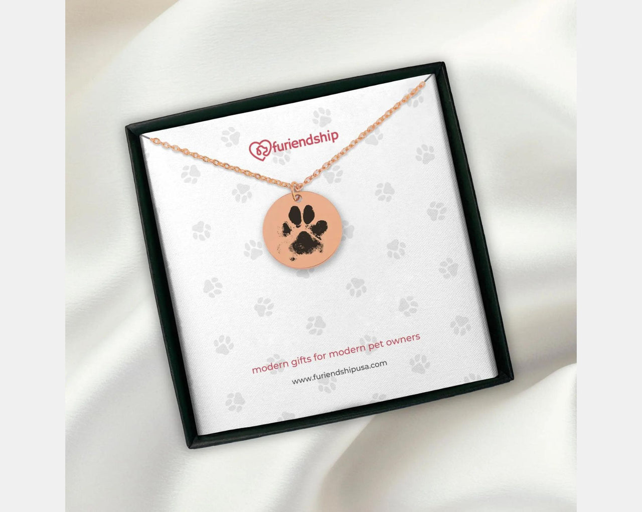 Custom Real Paw Print Necklace