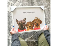 Thumbnail for Custom Multi Pet Portrait - Pet Art Print at Furiendship