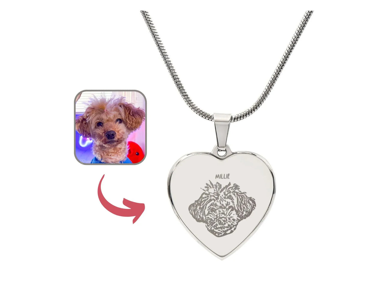 Custom Heart Necklace - Furiendship