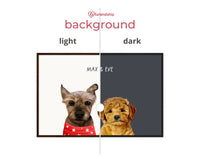 Thumbnail for Furiendship dark and light portrait background comparison