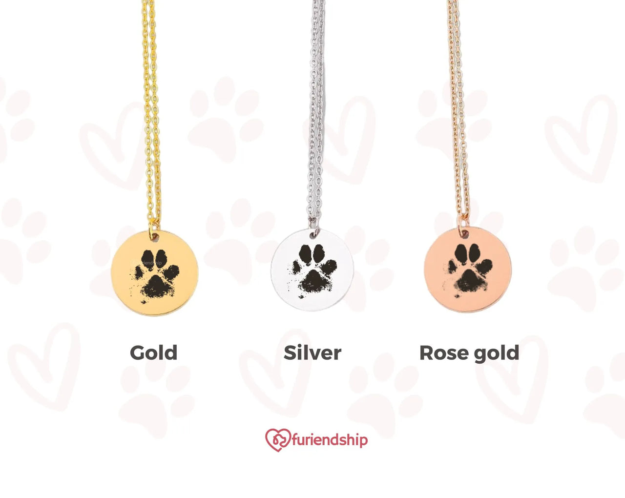 Custom Real Paw Print Necklace