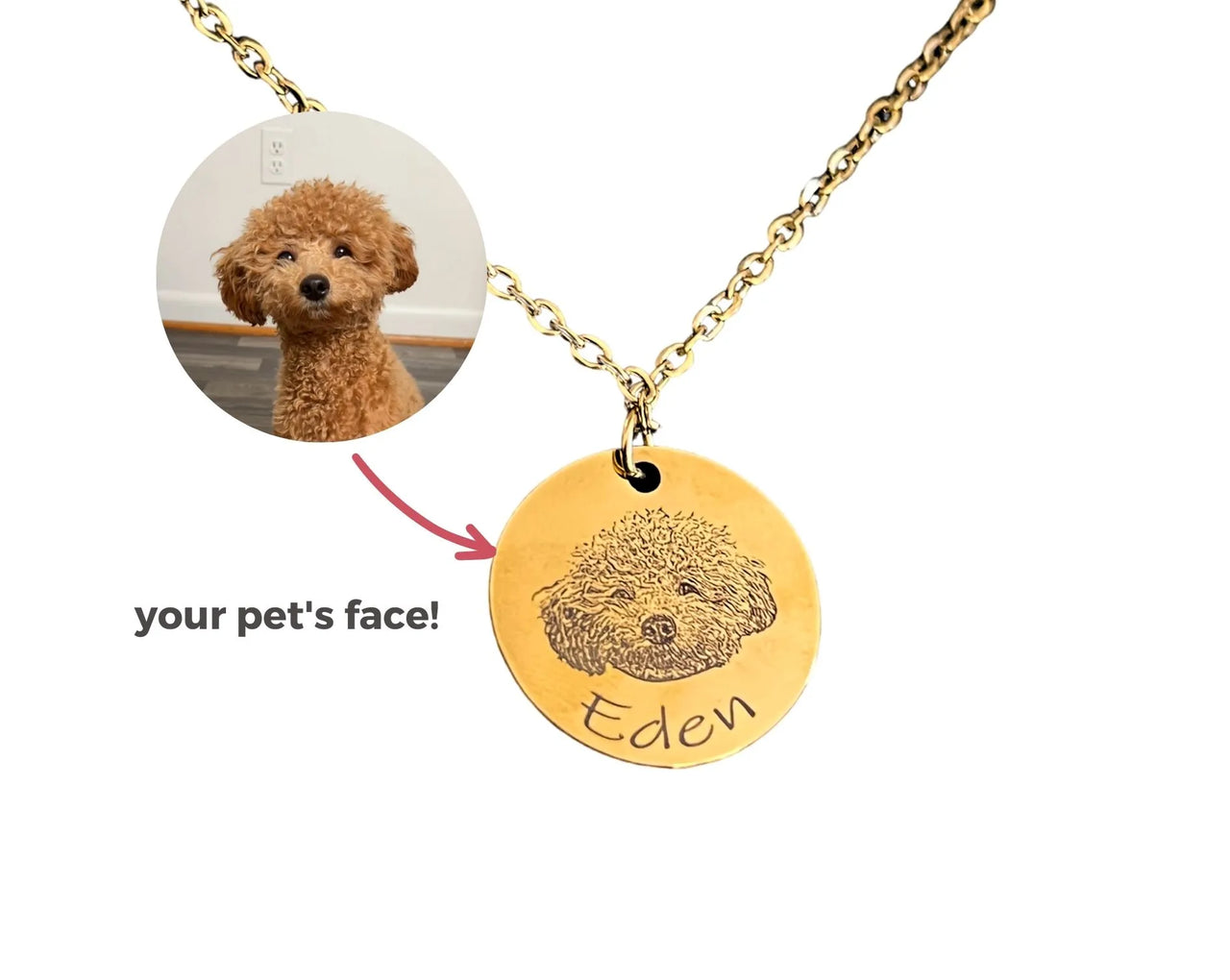 Personalized Pet Photo Necklace and Keychain from Black Diamonds New York