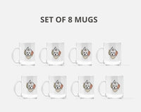 Thumbnail for Furiendship - Custom Pet Glass Mug Set of 8 Watercolor