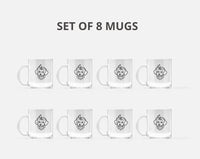 Thumbnail for Furiendship - Custom Pet Portrait Glass Mug Set of 8