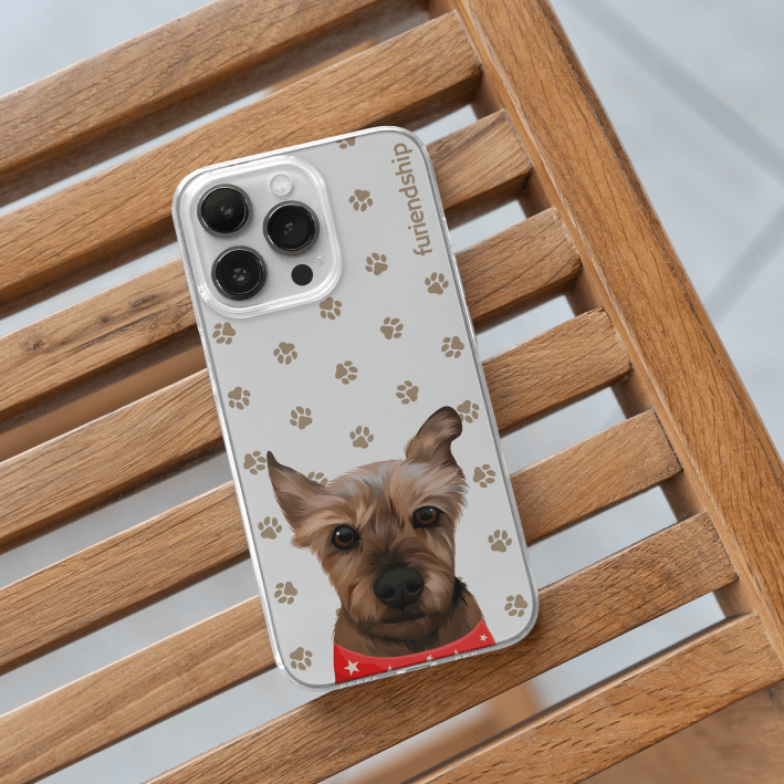 Furiendship funda personalizada para teléfono con foto de perro