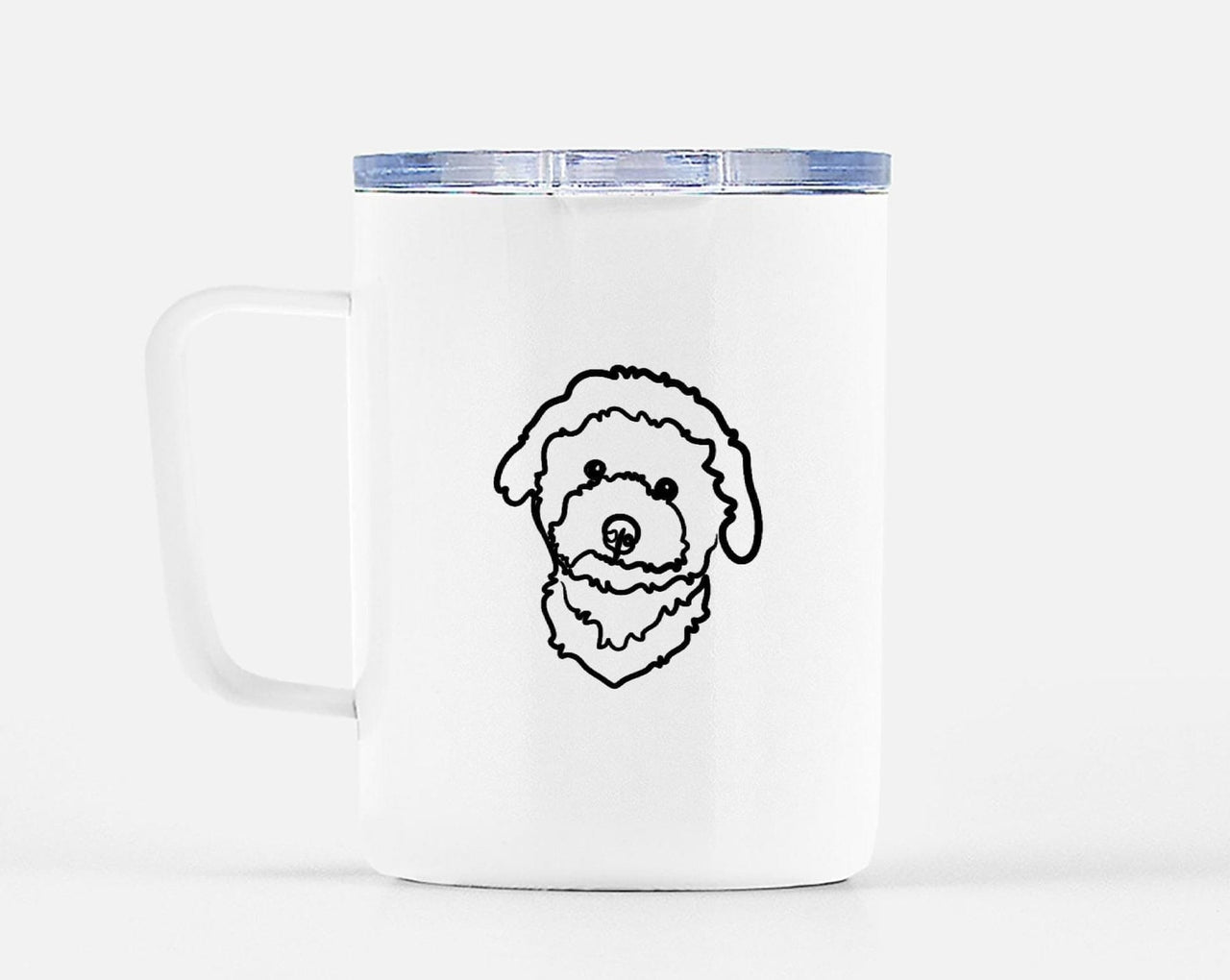 Custom Pet Portrait Travel Mug w/ Lid 10 oz. - Furiendship