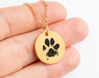 Thumbnail for Custom Real Paw Print Necklace