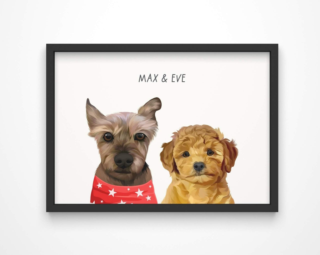 Custom 2 Pet Portrait - Furiendship