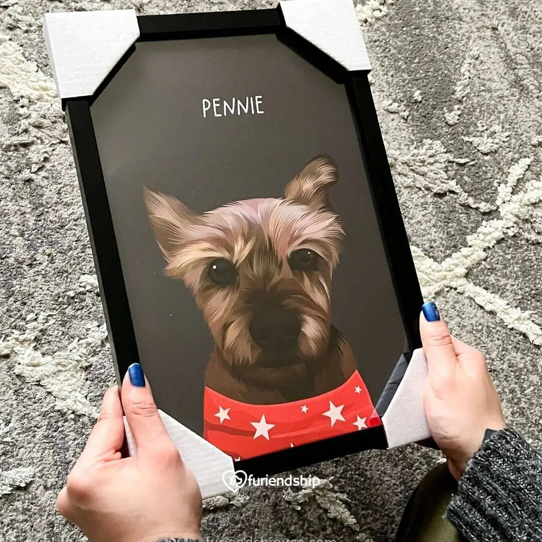 Custom Pet Portrait - Dog Art Print - Furiendship