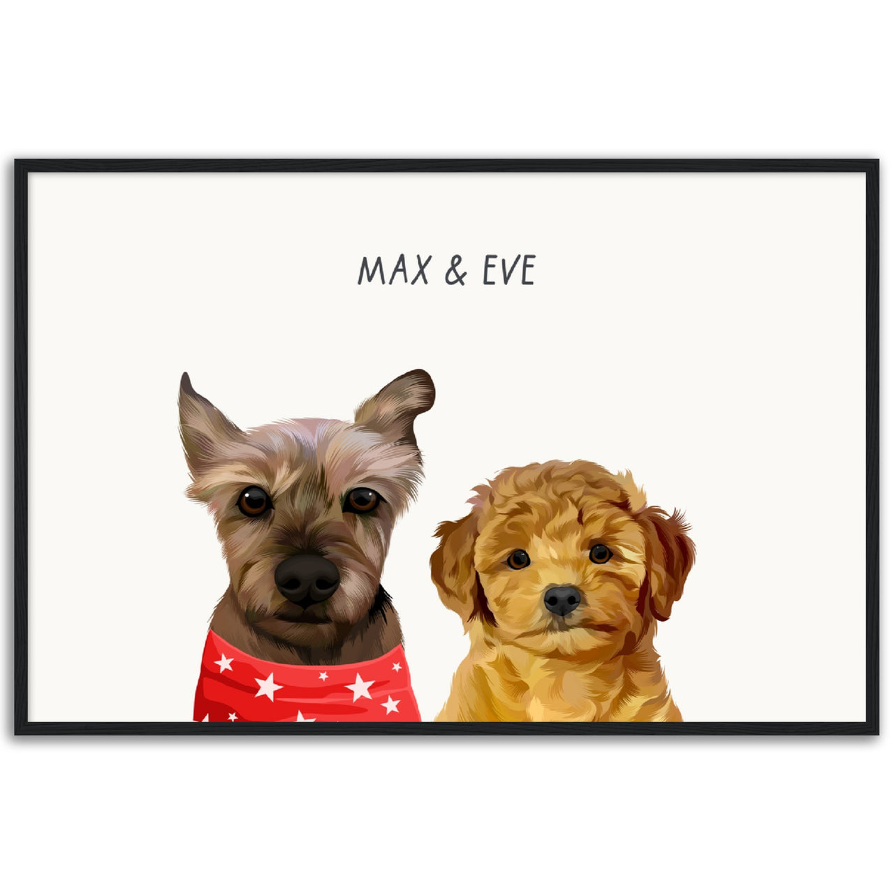 Custom Two Pet Portrait