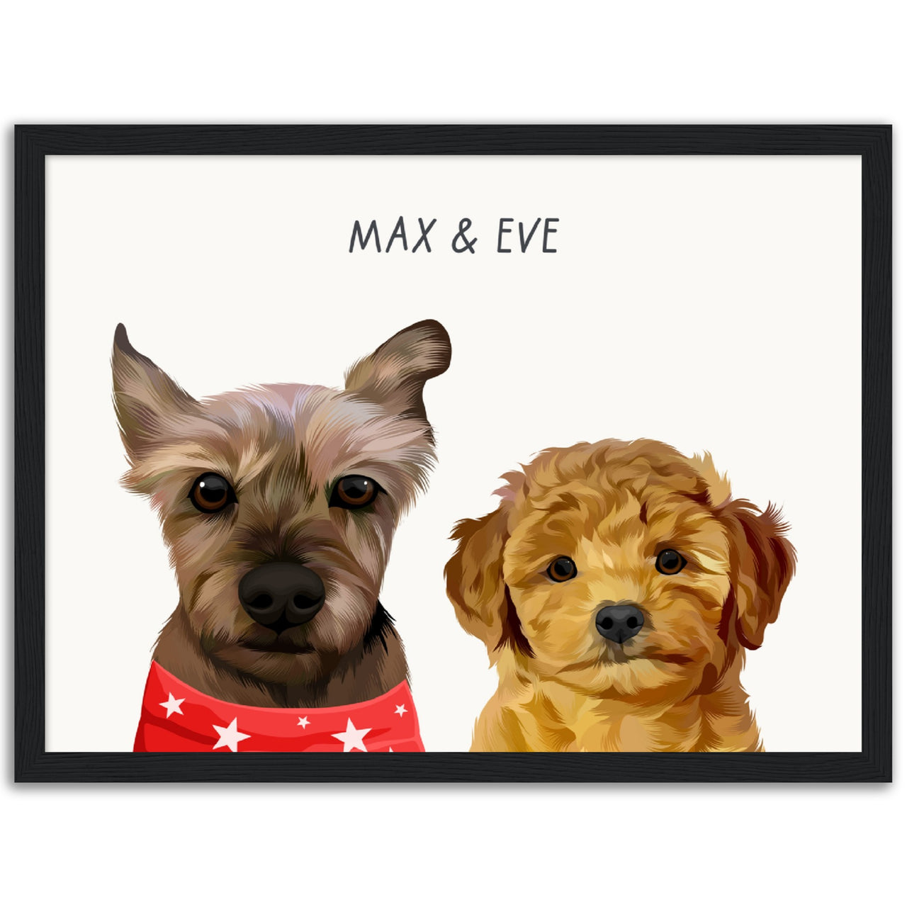 Custom Two Pet Portrait